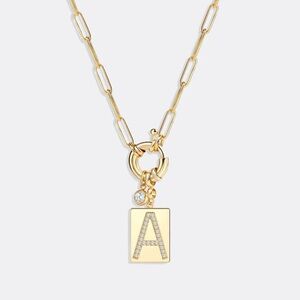 Mint & Lily Initial “A” Necklace 18”